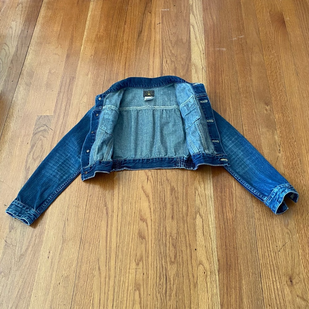 Polo by Ralph Lauren Blue Cropped Jean Jacket - Picture 4 of 6